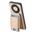 For Honor X40 / X9a Carbon Fiber Vertical Flip Wallet Stand Phone Case(Khaki) - 3