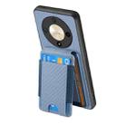 For Honor X50 5G Carbon Fiber Vertical Flip Wallet Stand Phone Case(Blue) - 3
