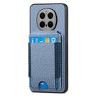 For Honor Magic7 Pro Carbon Fiber Vertical Flip Wallet Stand Phone Case(Blue) - 2