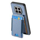 For Honor Magic7 Pro Carbon Fiber Vertical Flip Wallet Stand Phone Case(Blue) - 3