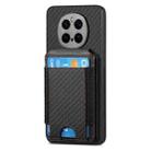 For Honor Magic7 Pro Carbon Fiber Vertical Flip Wallet Stand Phone Case(Black) - 2