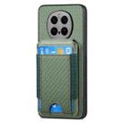 For Honor Magic7 Pro Carbon Fiber Vertical Flip Wallet Stand Phone Case(Green) - 2