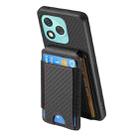 For Honor 400 Lite Global Carbon Fiber Vertical Flip Wallet Stand Phone Case(Black) - 3