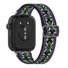 For Huawei Watch Fit 3 Ethnic Style Elastic Nylon Watch Band(Green Purple) - 2