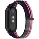 For Xiaomi Mi Band 8 Loop Nylon Hook and Loop Fastener Watch Band(Pink Purple) - 2