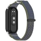 For Xiaomi Mi Band 8 Loop Nylon Hook and Loop Fastener Watch Band(Green Gray) - 2