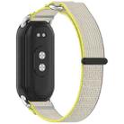 For Xiaomi Mi Band 8 Loop Nylon Hook and Loop Fastener Watch Band(Yellow Gray) - 2