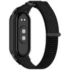 For Xiaomi Mi Band 8 Loop Nylon Hook and Loop Fastener Watch Band(Black Gray) - 2