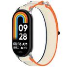 For Xiaomi Mi Band 8 Loop Nylon Hook and Loop Fastener Watch Band(Orange Beige) - 1