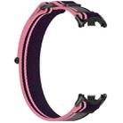 For Xiaomi Mi Band 8 NFC Loop Nylon Hook and Loop Fastener Watch Band(Pink Purple) - 3