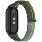 For Xiaomi Mi Band 8 NFC Loop Nylon Hook and Loop Fastener Watch Band(Blackish Green) - 2
