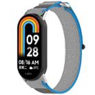 For Xiaomi Mi Band 8 NFC Loop Nylon Hook and Loop Fastener Watch Band(Blue Gray) - 1