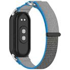 For Xiaomi Mi Band 8 NFC Loop Nylon Hook and Loop Fastener Watch Band(Blue Gray) - 2