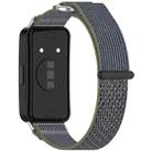 For Huawei Band 9 NFC Loop Nylon Hook and Loop Fastener Watch Band(Green Gray) - 2