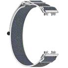 For Huawei Band 9 Loop Nylon Hook and Loop Fastener Watch Band(Green Gray) - 3