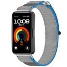 For Huawei Band 9 Loop Nylon Hook and Loop Fastener Watch Band(Blue Gray) - 1