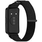 For Huawei Band 9 Loop Nylon Hook and Loop Fastener Watch Band(Black Gray) - 2