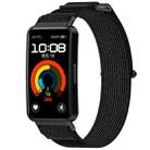 For Huawei Band 8 NFC Loop Nylon Hook and Loop Fastener Watch Band(Black Gray) - 1