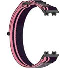 For Huawei Band 8 Loop Nylon Hook and Loop Fastener Watch Band(Pink Purple) - 3