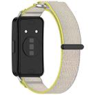 For Huawei Band 8 Loop Nylon Hook and Loop Fastener Watch Band(Yellow Gray) - 2