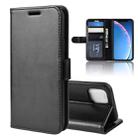 For iPhone 11 R64 Texture Single Fold Horizontal Flip Leather Case, with Holder & Card Slots & Wallet(black) - 1