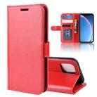 For iPhone 11 R64 Texture Single Fold Horizontal Flip Leather Case, with Holder & Card Slots & Wallet(red) - 1