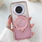 For Huawei Mate 30 Rotation MagSafe Holder Gradient Glitter TPU Phone Case(Pink) - 1