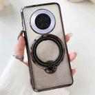 For Huawei Mate 30 Rotation MagSafe Holder Gradient Glitter TPU Phone Case(Black) - 1