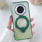 For Huawei Mate 30 Rotation MagSafe Holder Gradient Glitter TPU Phone Case(Pine Green) - 1