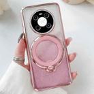 For Huawei Mate 40 Rotation MagSafe Holder Gradient Glitter TPU Phone Case(Pink) - 1