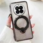 For  Huawei Mate 50 Rotation MagSafe Holder Gradient Glitter TPU Phone Case(Black) - 1