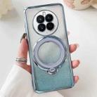 For  Huawei Mate 50 Rotation MagSafe Holder Gradient Glitter TPU Phone Case(Sierra Blue) - 1