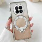 For Huawei Mate 50 Pro Rotation MagSafe Holder Gradient Glitter TPU Phone Case(Gold) - 1