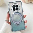 For Huawei Mate 50 Pro Rotation MagSafe Holder Gradient Glitter TPU Phone Case(Sierra Blue) - 1