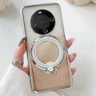 For Huawei Mate 60 Rotation MagSafe Holder Gradient Glitter TPU Phone Case(Gold) - 1