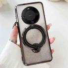 For Huawei Mate 60 Rotation MagSafe Holder Gradient Glitter TPU Phone Case(Black) - 1