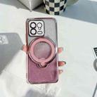 For Xiaomi Mi 11T / 11T Pro Rotation MagSafe Holder Gradient Glitter TPU Phone Case(Pink) - 1