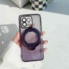 For Xiaomi 12T / 12T Pro Rotation MagSafe Holder Gradient Glitter TPU Phone Case(Night Purple) - 1