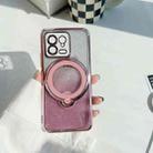 For Xiaomi 13 Rotation MagSafe Holder Gradient Glitter TPU Phone Case(Pink) - 1