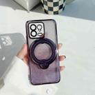 For Xiaomi 13T Rotation MagSafe Holder Gradient Glitter TPU Phone Case(Night Purple) - 1