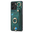 For Redmi Note 13 Pro+ 5G Retro Skin-feel Ring Card Bag Phone Case with Hang Loop(Green) - 2