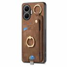 For Redmi Turbo 4 Pro Retro Skin-feel Ring Card Bag Phone Case with Hang Loop(Brown) - 2