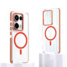 For Xiaomi Redmi Note 13 Pro 5G Magsafe Two-color TPU Transparent PC Shockproof Phone Case(Orange) - 1