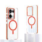 For Xiaomi Redmi Note 13 Pro 4G Magsafe Two-color TPU Transparent PC Shockproof Phone Case(Orange) - 1