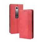 Magnetic Buckle Retro Crazy Horse Texture Horizontal Flip Leather Case for Vodafone Smart N10 (VFD630) , with Holder & Card Slots & Photo Frame(Red) - 1