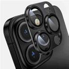 For iPhone 16 Pro / 16 Pro Max ENKAY Anti-reflection Camera Lens Aluminium Alloy Tempered Glass Film(Black) - 1