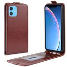 For iPhone 11 Crazy Horse Vertical Flip Leather Protective Case (Brown) - 1