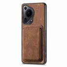 For Huawei Pura 70 Ultra Retro Leather Card Bag Magnetic Phone Case(Brown) - 2