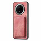 For Huawei Mate 70 Retro Leather Card Bag Magnetic Phone Case(Pink) - 2
