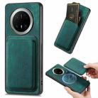 For Huawei Mate 70 Pro Retro Leather Card Bag Magnetic Phone Case(Green) - 1